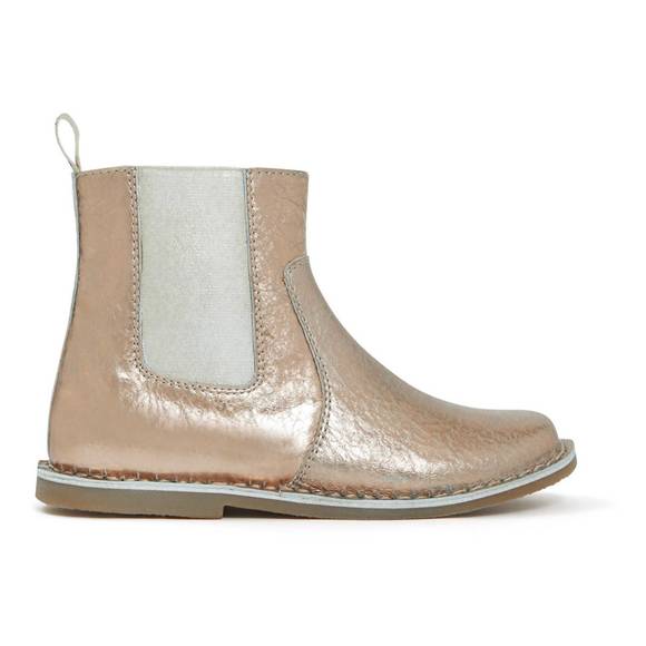 NEW BONTON girls leather boots in rose irise